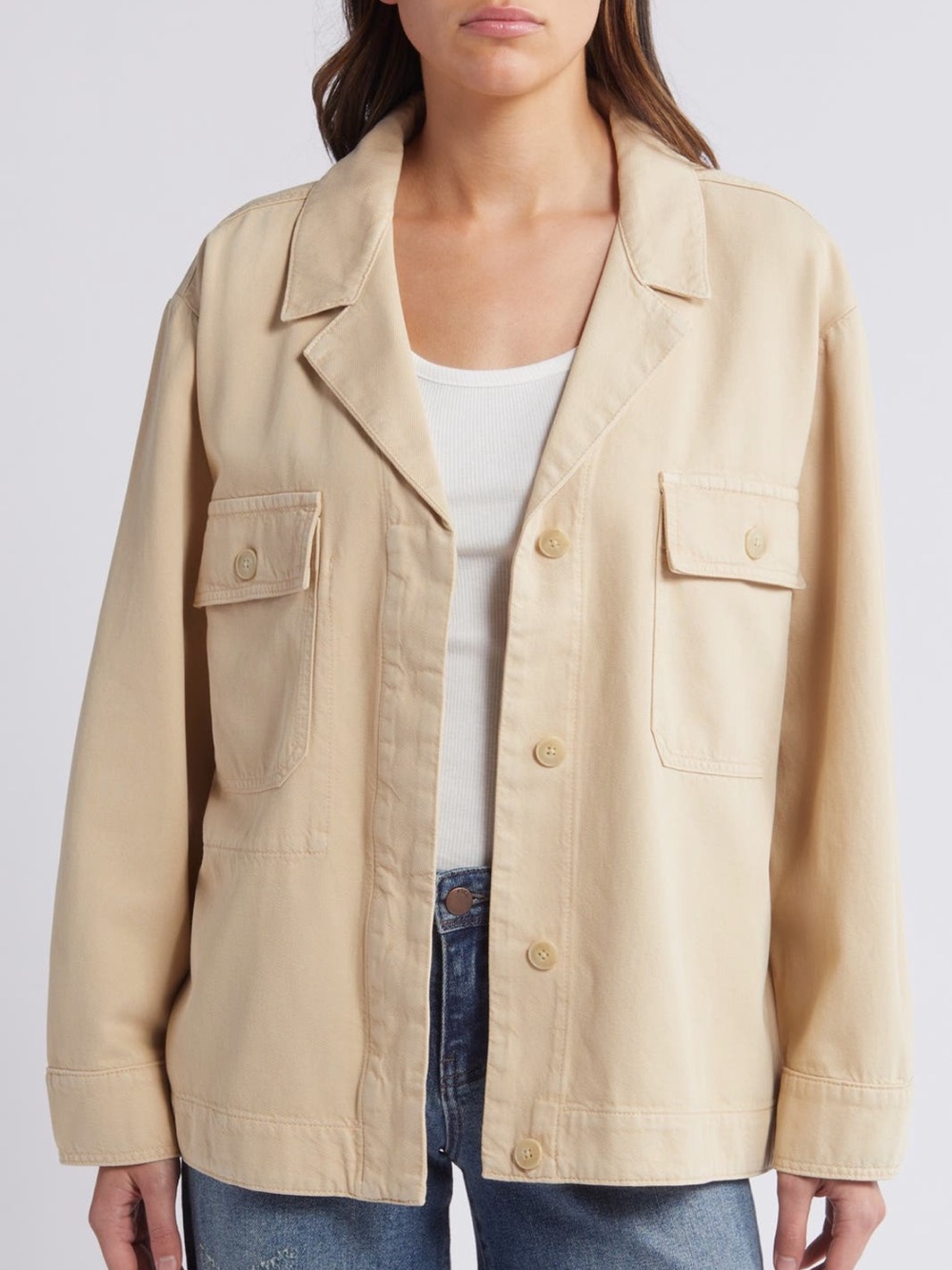 Women’s treasure and bond twill utility jacket XS